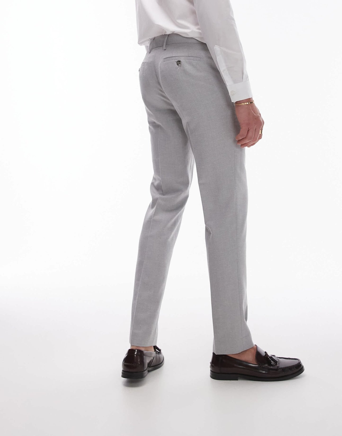 Topman slim linen blend suit trouser in grey - ASOS Sample Sale EU Store