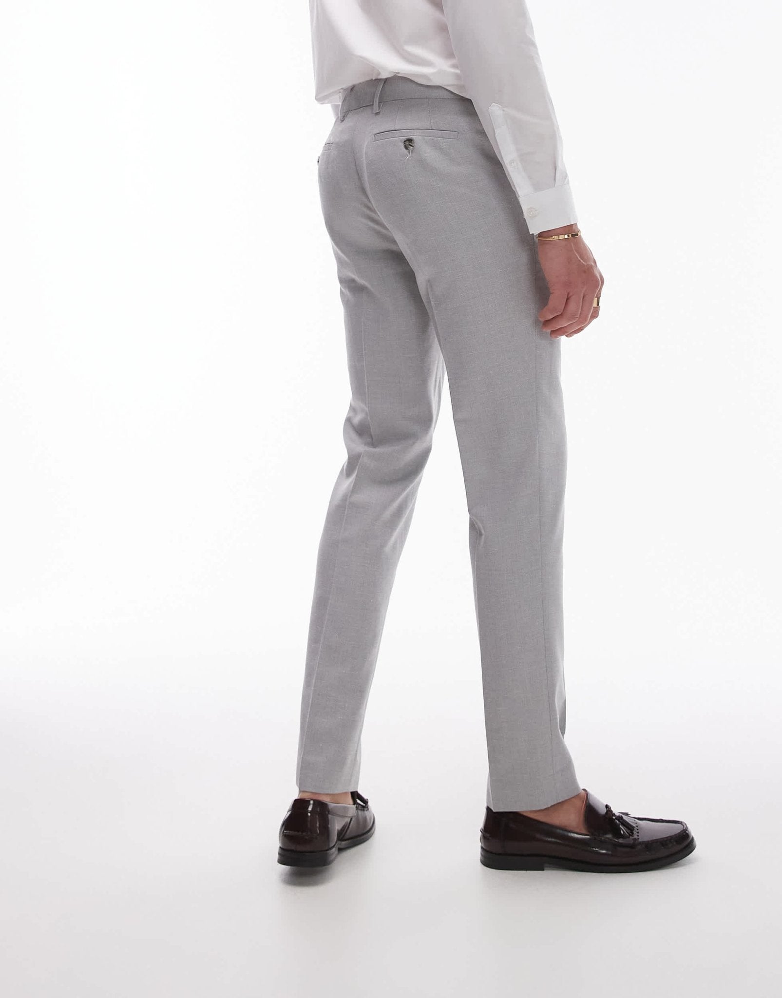 Topman slim linen blend suit trouser in grey - ASOS Sample Sale EU Store