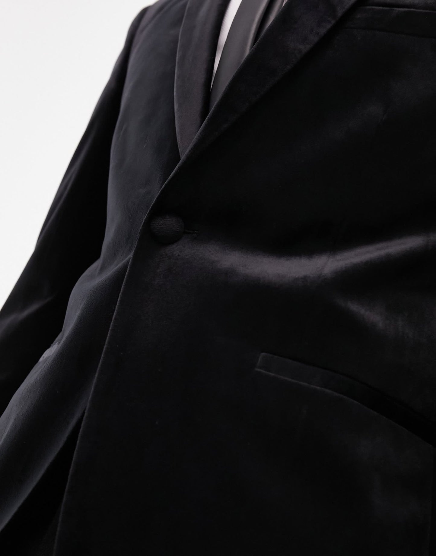 Topman slim velvet blazer in black - ASOS Sample Sale EU Store
