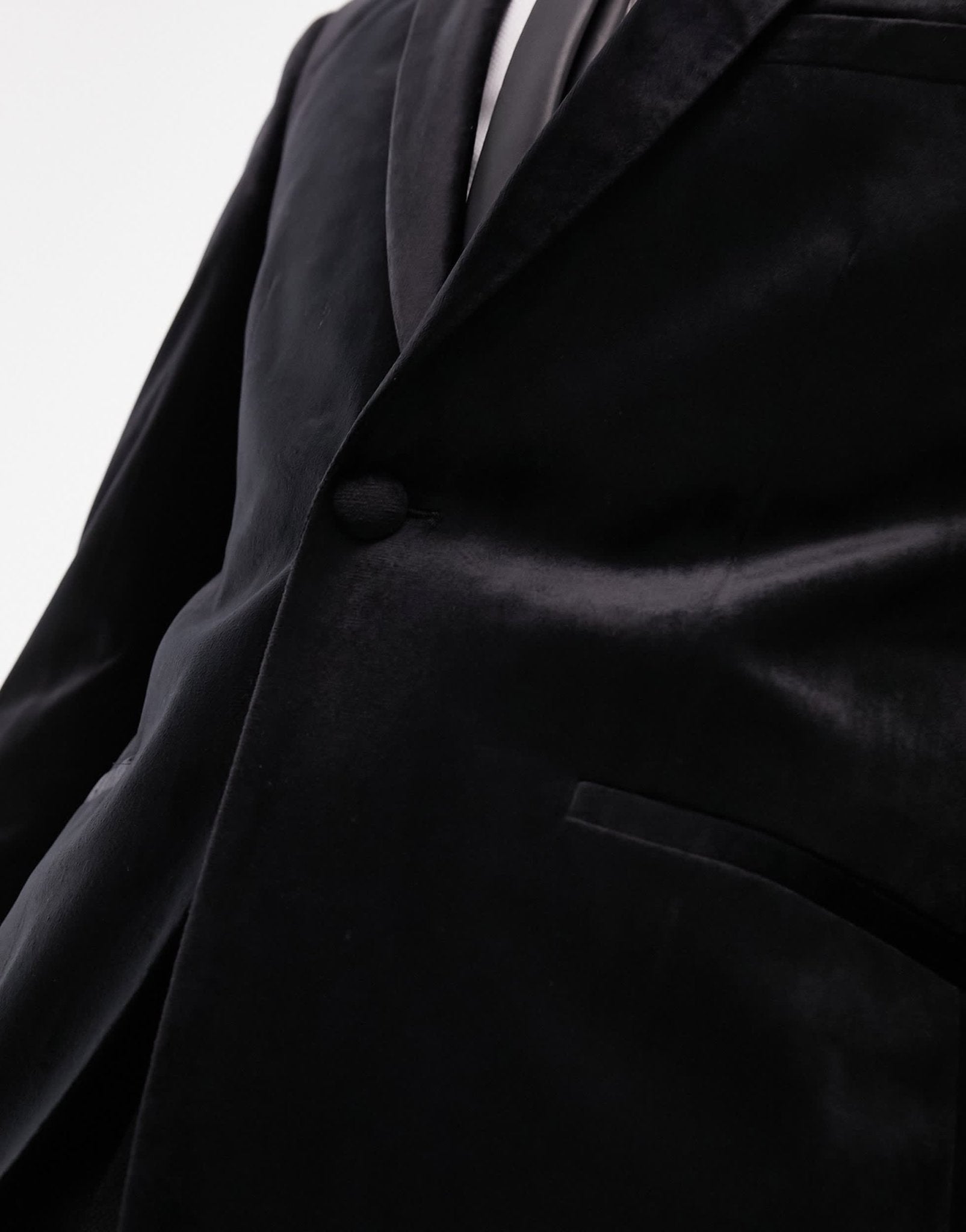 Topman slim velvet blazer in black - ASOS Sample Sale EU Store