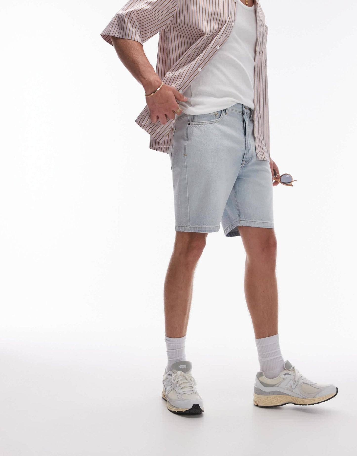 Topman straight denim shorts in bleach - ASOS Sample Sale EU Store