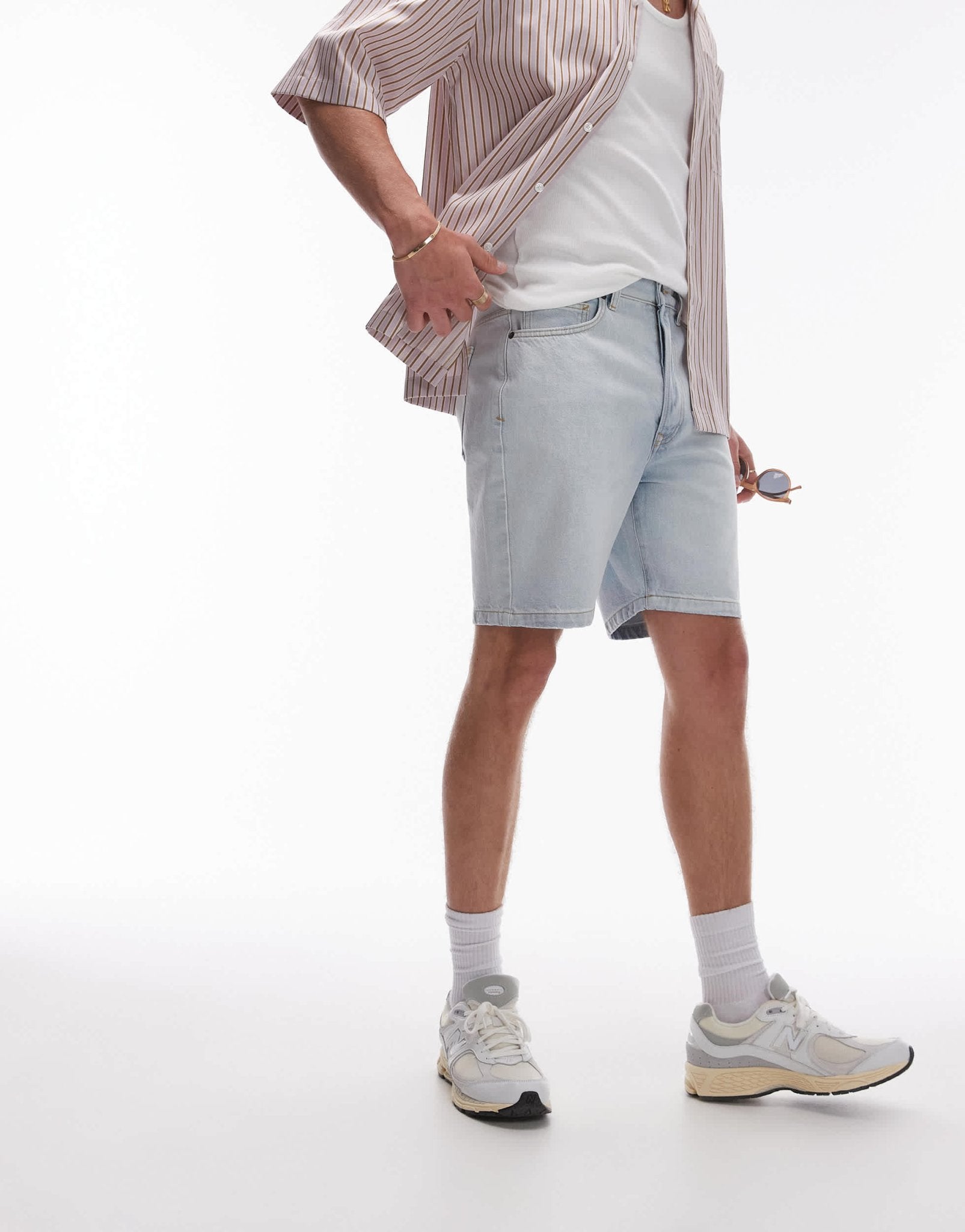 Topman straight denim shorts in bleach - ASOS Sample Sale EU Store