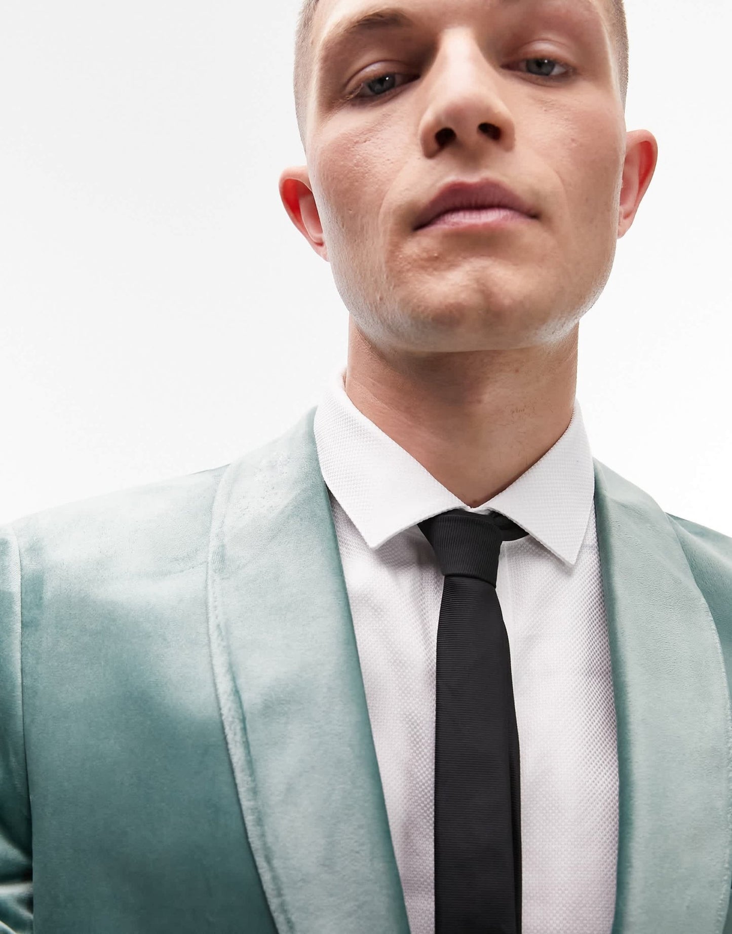 Topman velvet blazer in green - ASOS Sample Sale EU Store