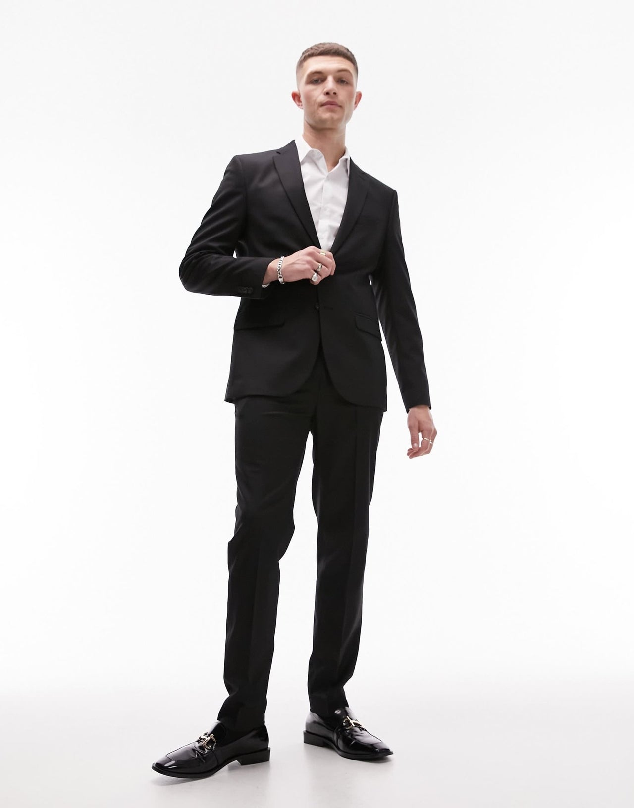Topman wool mix blazer in black - ASOS Sample Sale EU Store