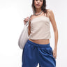 Top bandeau Topshop in taupe