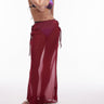 Topshop beach sheer bias maxi skirt in cherry red