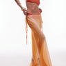 Topshop beach sheer bias maxi skirt in sunset ombre