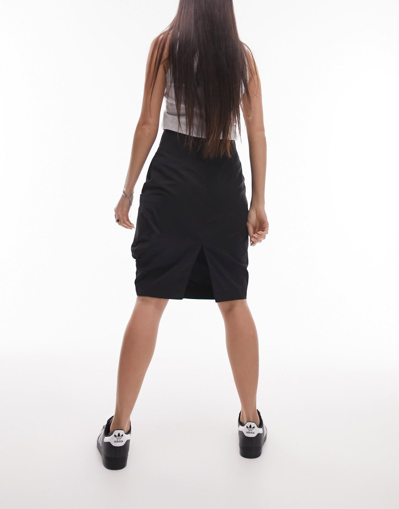 Topshop cargo midi skirt in black - ASOS Sample Sale EU Store