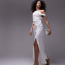 Topshop co-ord jacquard twist maxi skirt in ivory