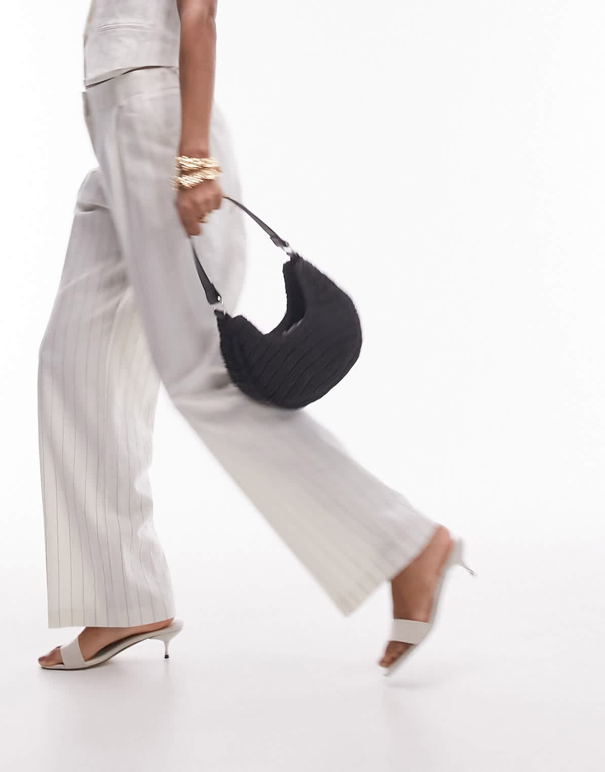 Topshop co - ord stripe linen trouser in cream - ASOS Sample Sale EU Store