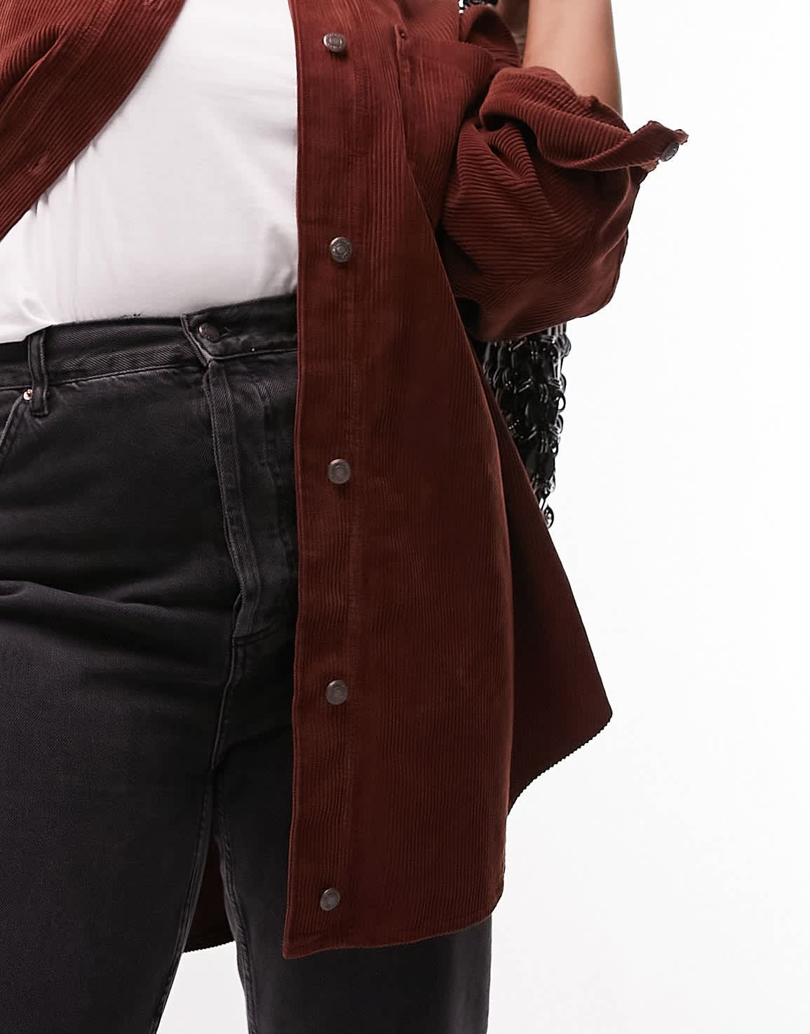 Topshop Curve straight Kort jeans in washed black - ASOS Sample Sale EU Store