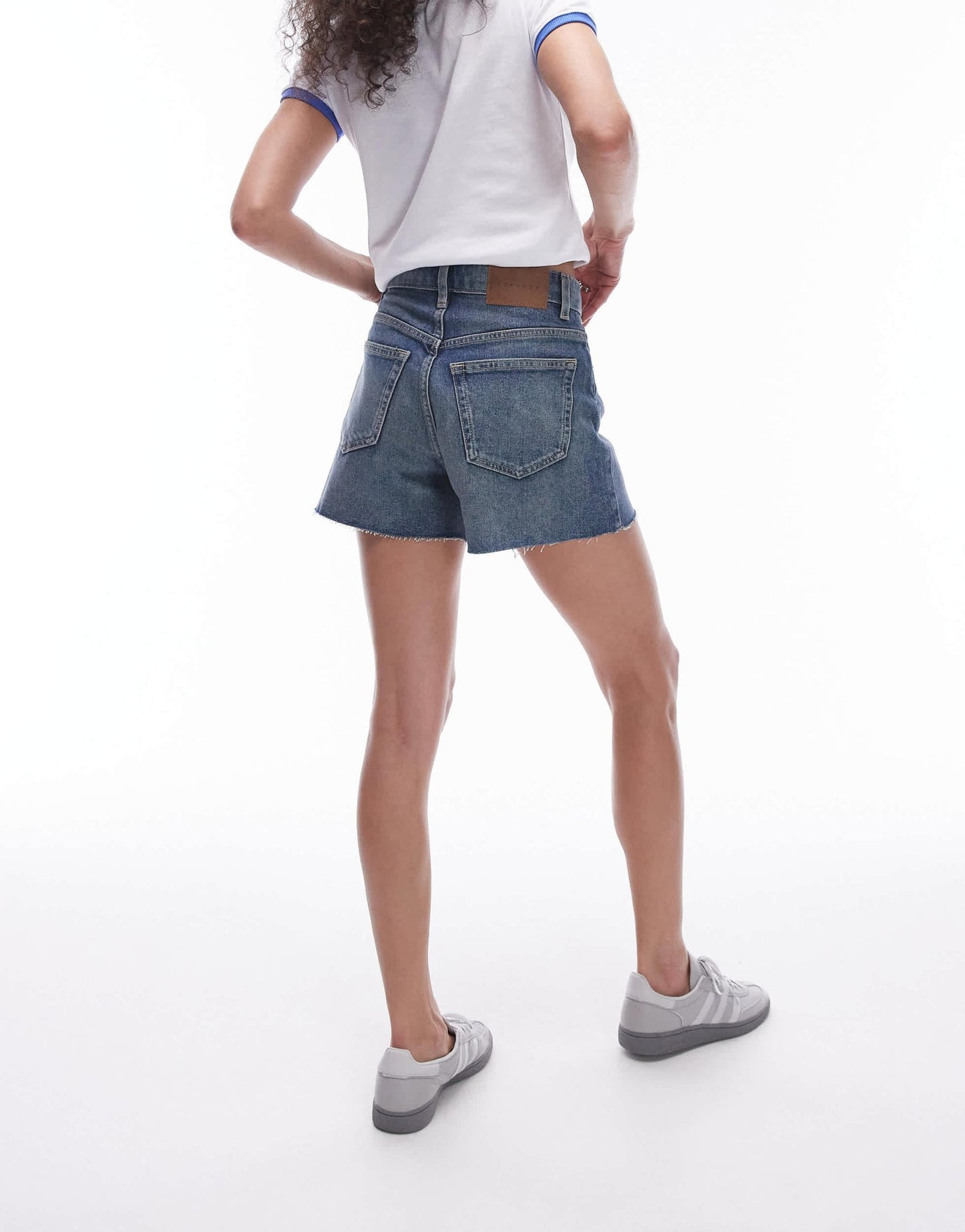 Topshop denim comfort stretch shorts in bleach - ASOS Sample Sale EU Store