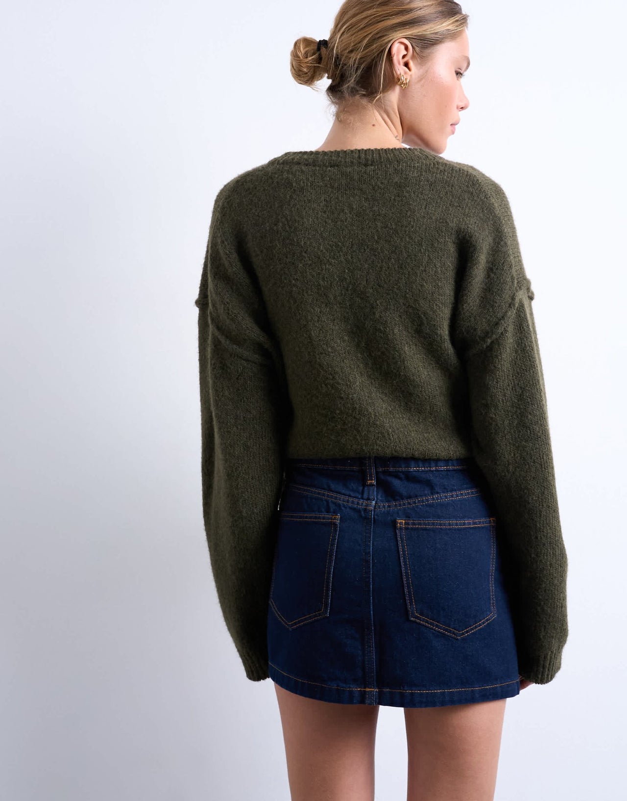 Topshop denim pelmet mini skirt in raw look indigo - ASOS Sample Sale EU Store