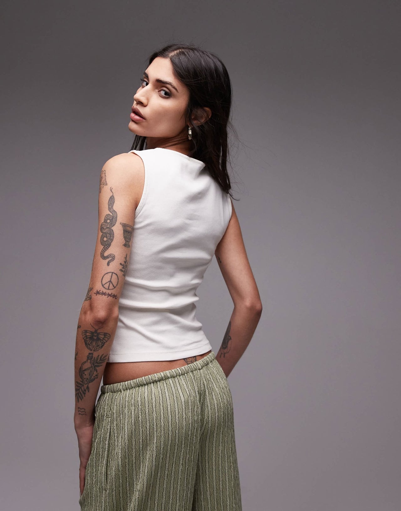 Topshop graphic Costa Rica tank in ecru - ASOS Sample Sale EU Store