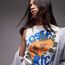 Camiseta sin mangas con gráfico Costa Rica Topshop en crudo