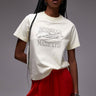 Topshop graphic Minessota boxy tee in buttermilk