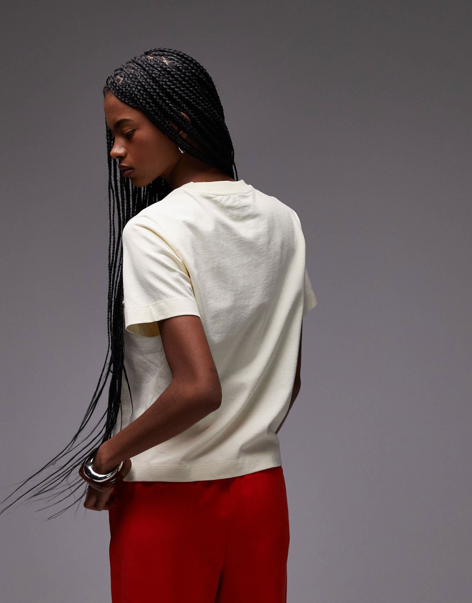 Topshop graphic Minessota boxy tee in buttermilk - ASOS Sample Sale EU Store