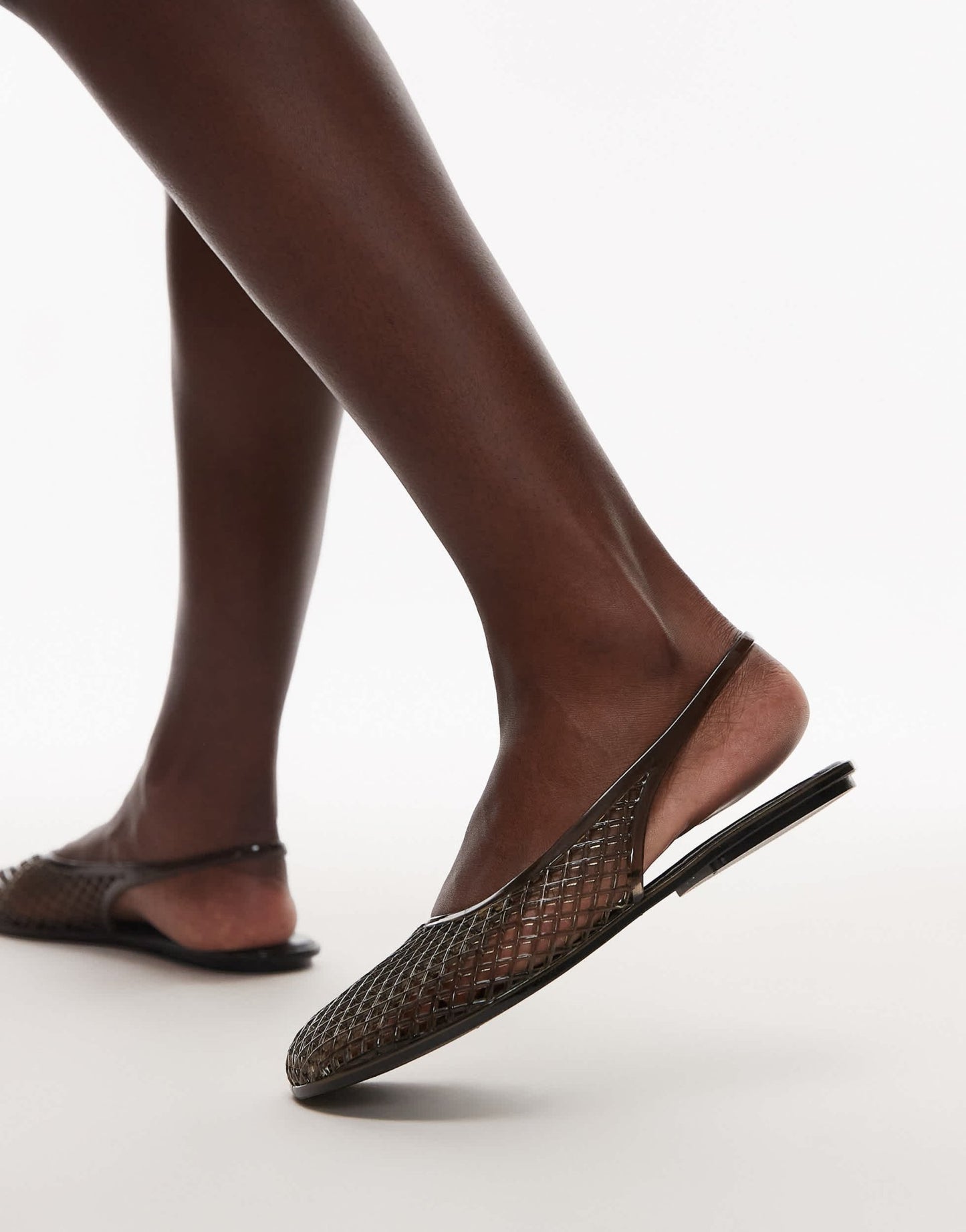 Topshop Harper jelly slingback ballet in black - ASOS Sample Sale EU Store