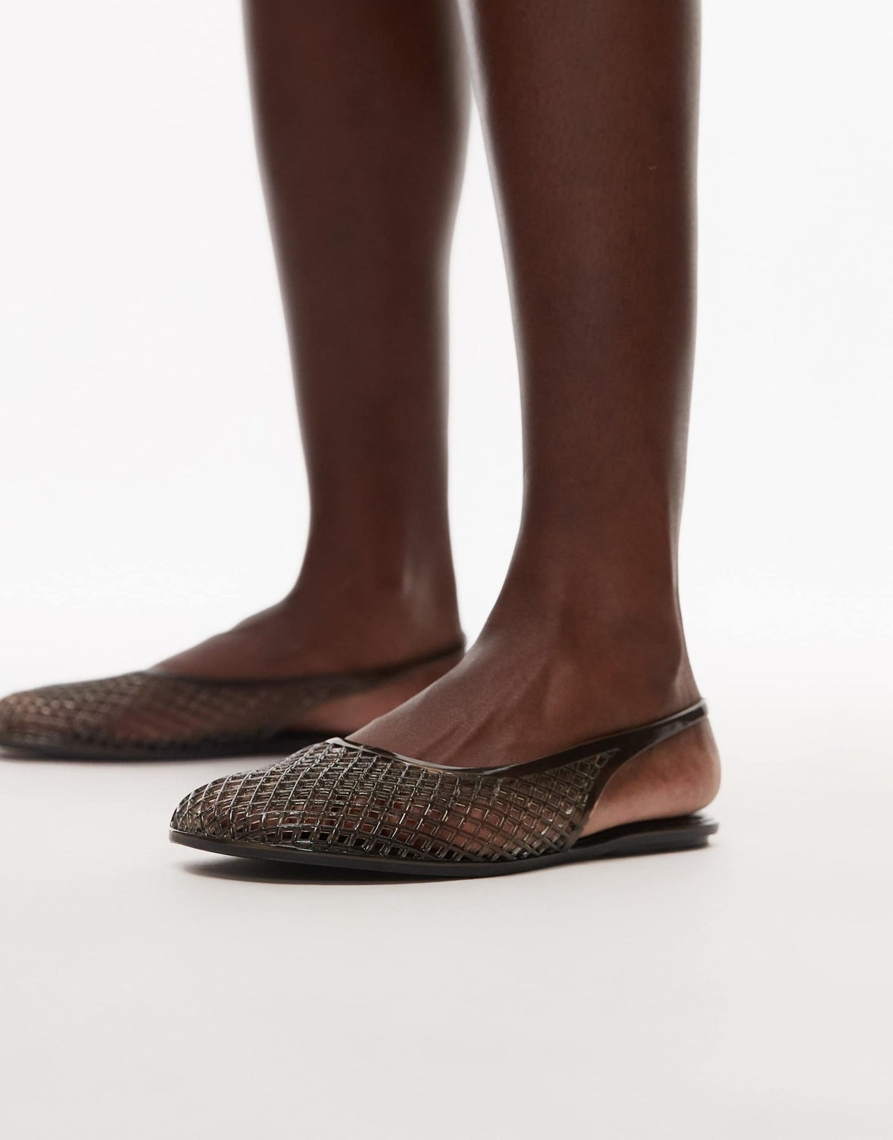 Topshop Harper jelly slingback ballet in black - ASOS Sample Sale EU Store