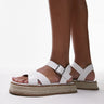 Topshop Jenna espadrille flat sandal in white