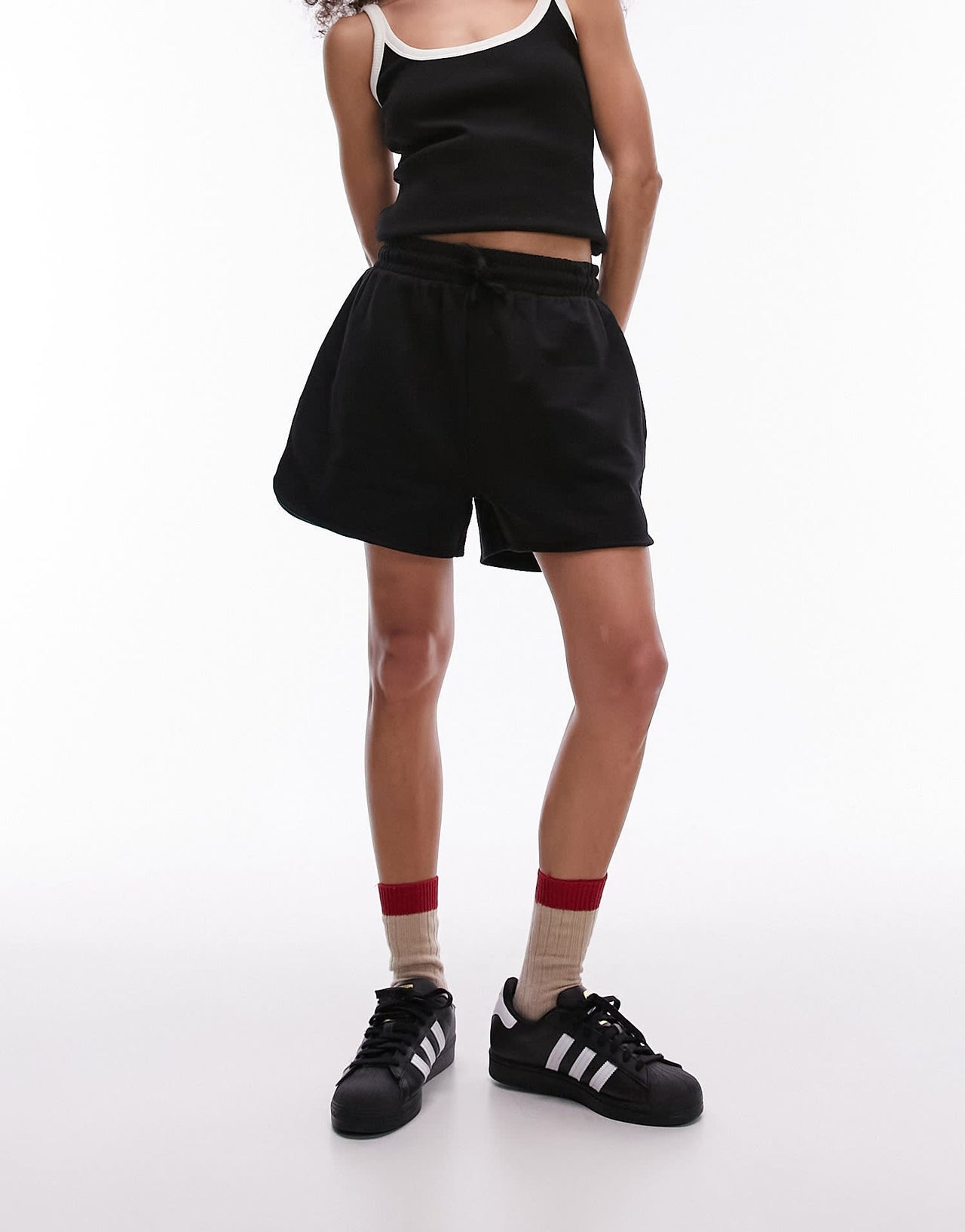 Topshop jogger short in black - ASOS Sample Sale EU Store