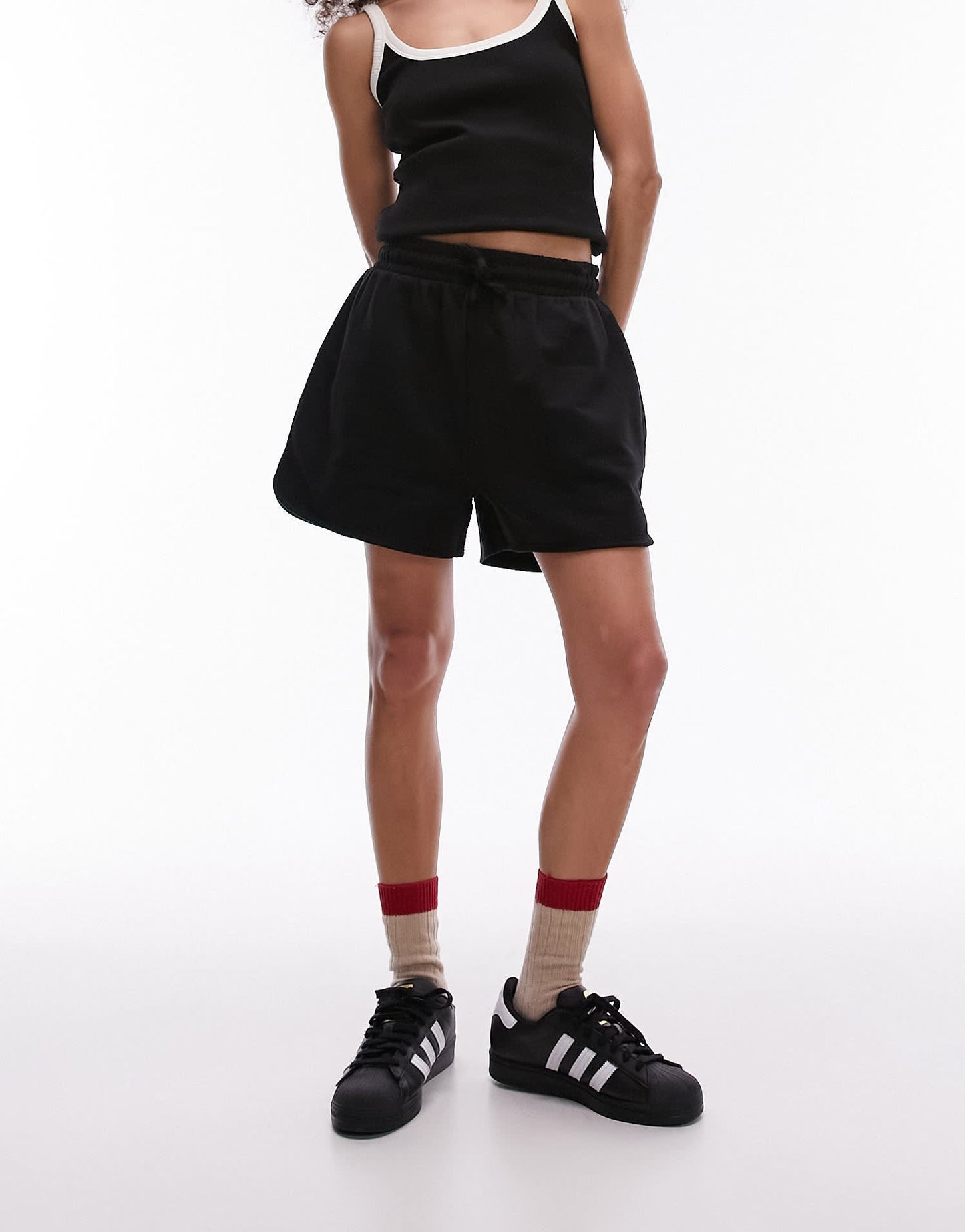 Topshop jogger short in black - ASOS Sample Sale EU Store