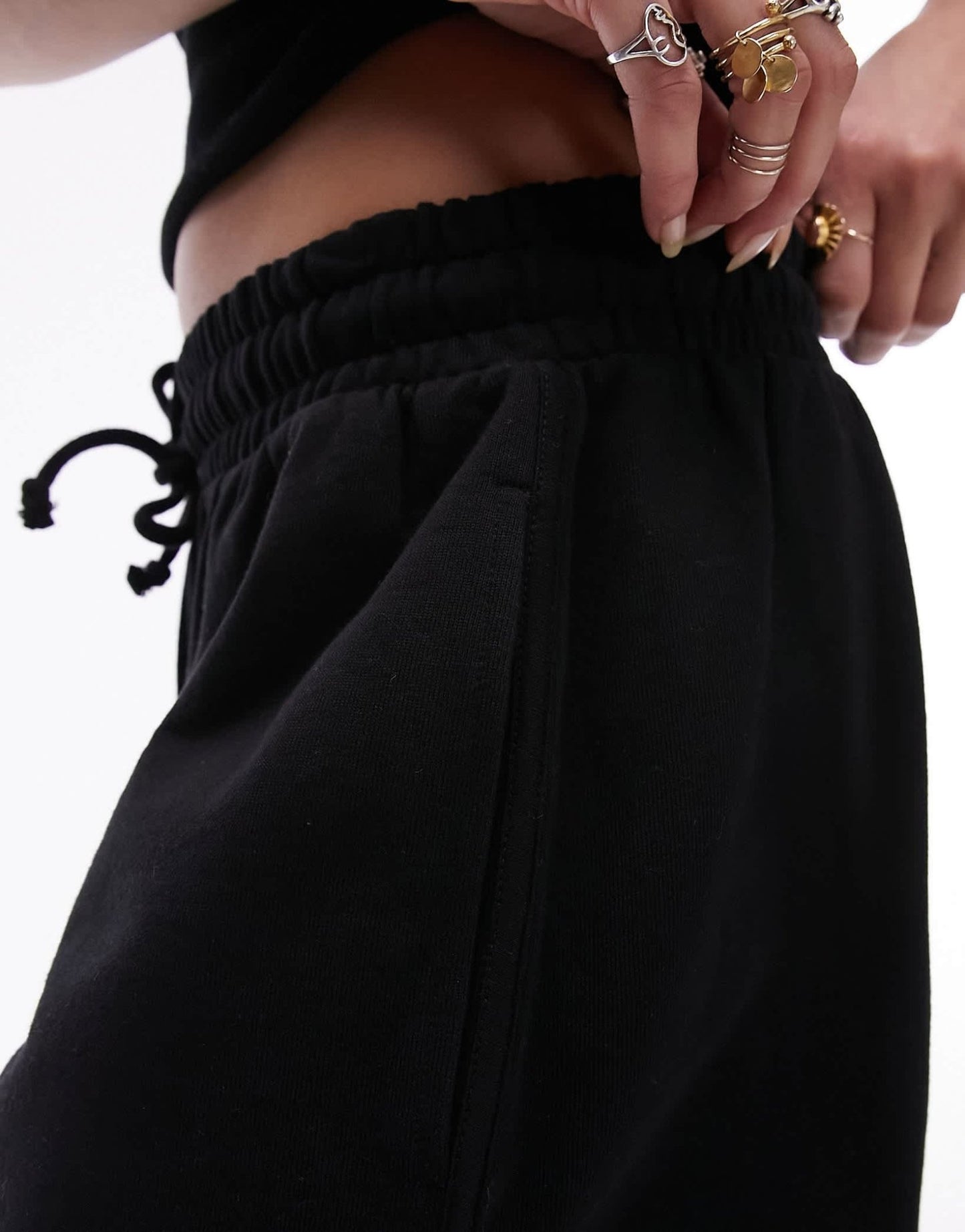 Topshop jogger short in black - ASOS Sample Sale EU Store