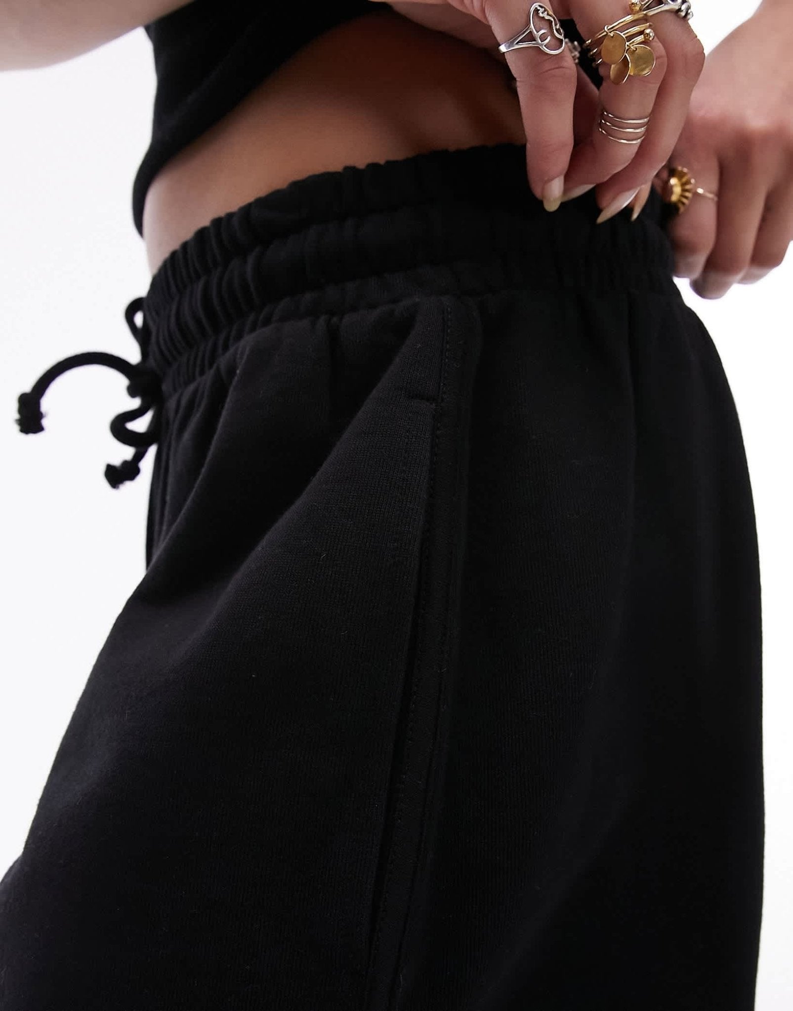 Topshop jogger short in black - ASOS Sample Sale EU Store