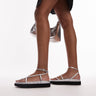 Topshop sandali minimal in pelle premium Julia con cinturini in argento
