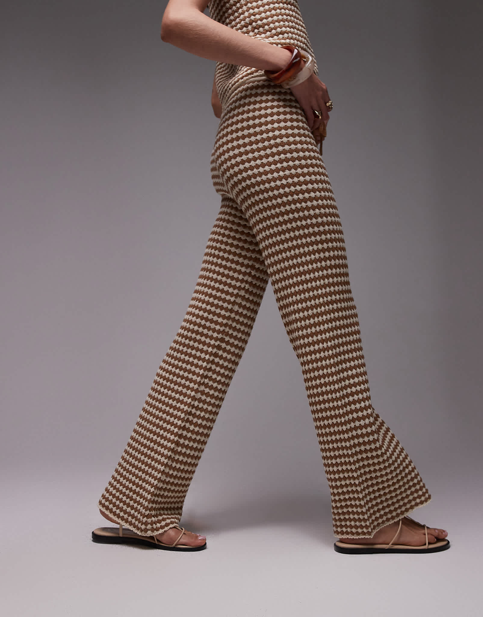Topshop knitted check pattern trouser co - ord - ASOS Sample Sale EU Store