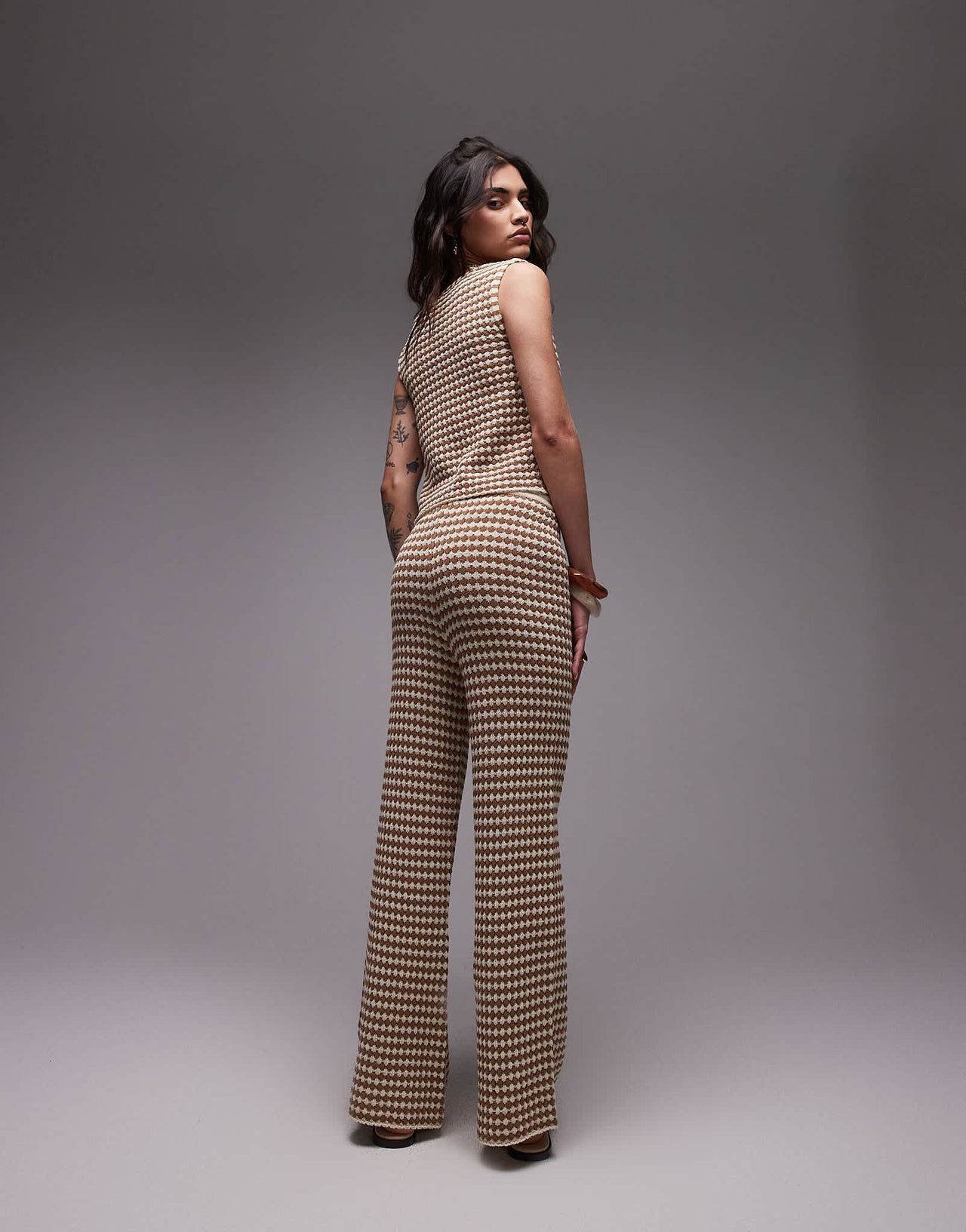 Topshop knitted check pattern trouser co - ord - ASOS Sample Sale EU Store