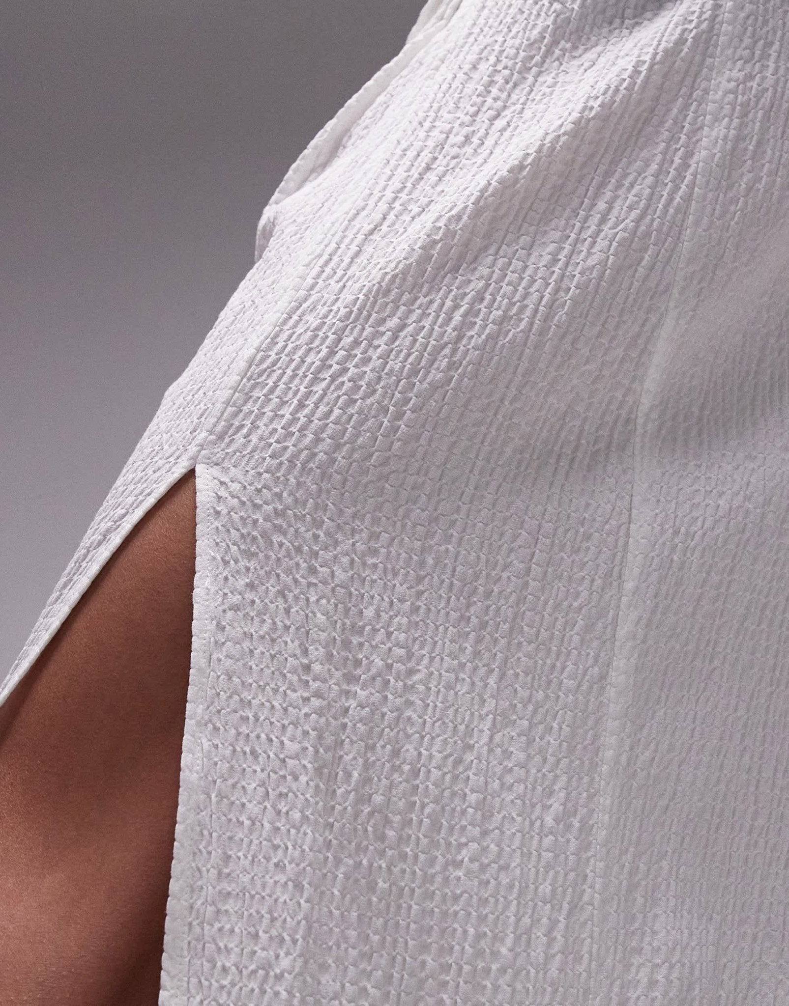 Topshop knot detail midi skirt in cream - ASOS Sample Sale EU Store