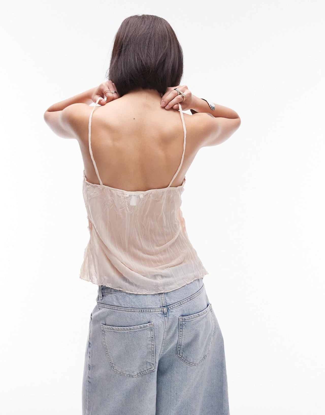 Topshop lace mix cami in pink - ASOS Sample Sale EU Store