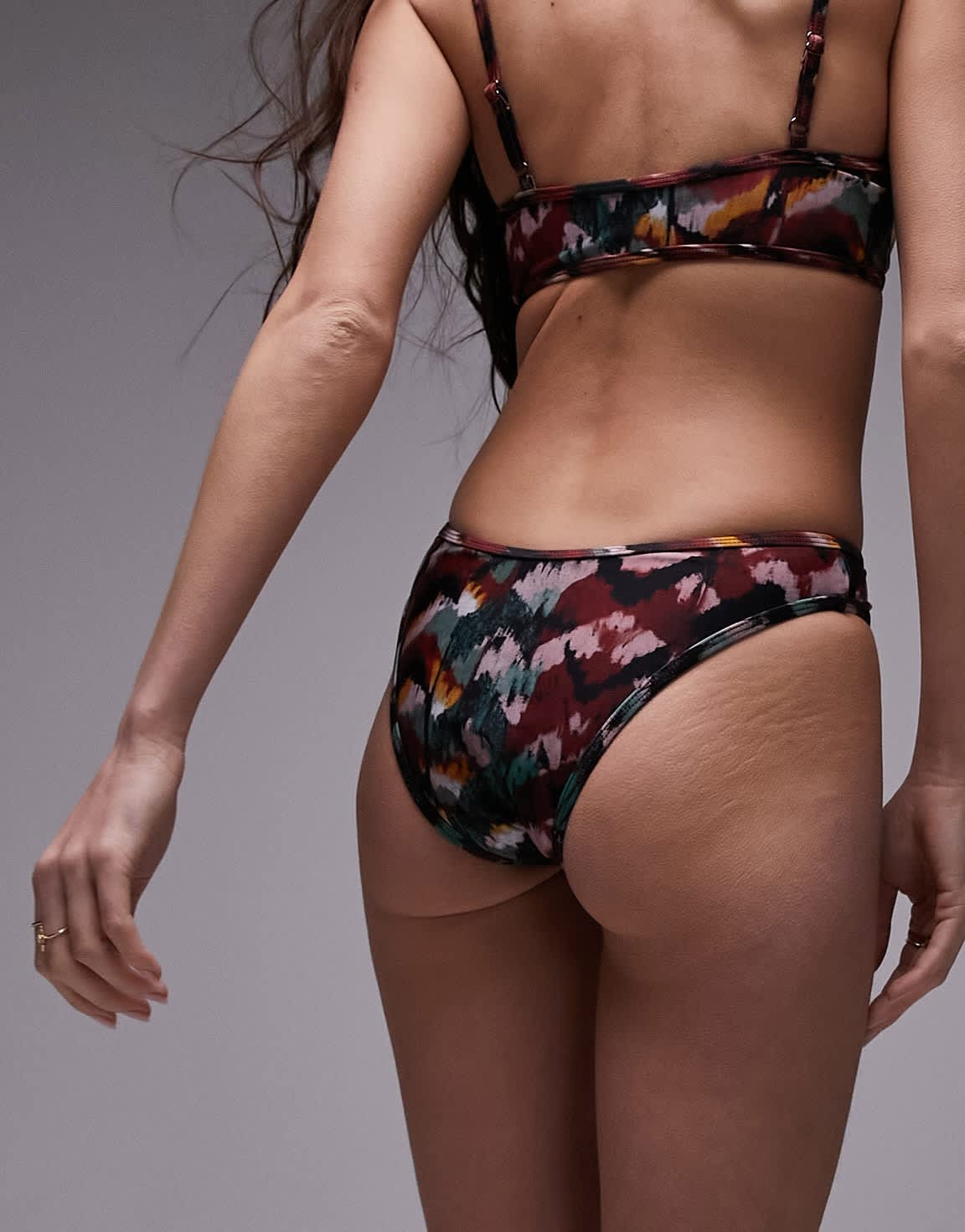 Topshop mix and match high leg bikini bottoms in blurred shell print - ASOS Sample Sale EU Store