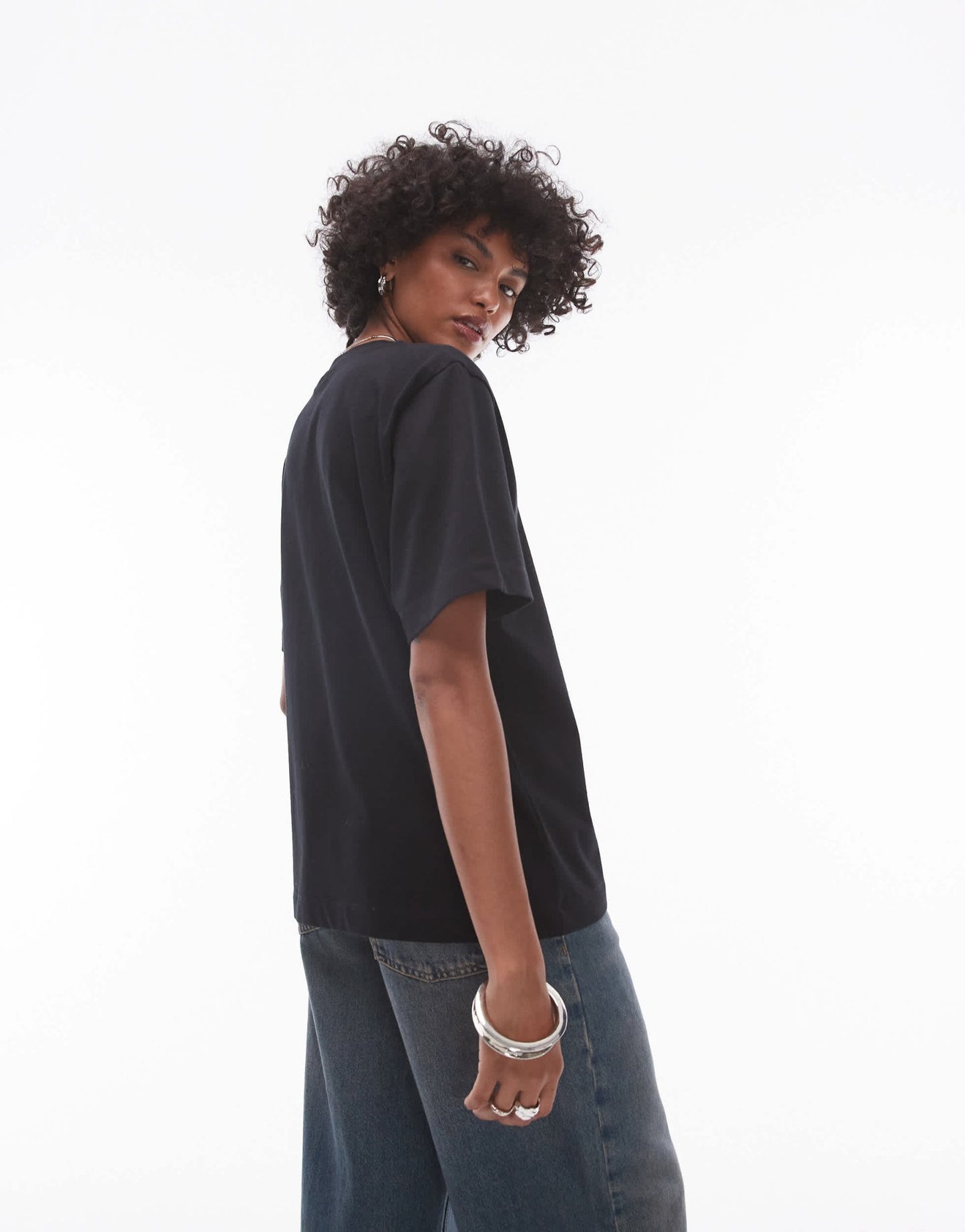 Topshop premium basic short sleeve tee in black - ASOS Sample Sale EU Store
