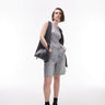 Topshop premium slinky racer vest in grey marl