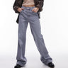 Topshop relaxed flare mid rise jean in lilac grey