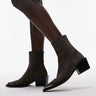 Bota western de ante Topshop Riley en color champiñón