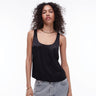 Topshop canotta con scollo a U nero