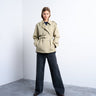 Topshop short trench coat in stone