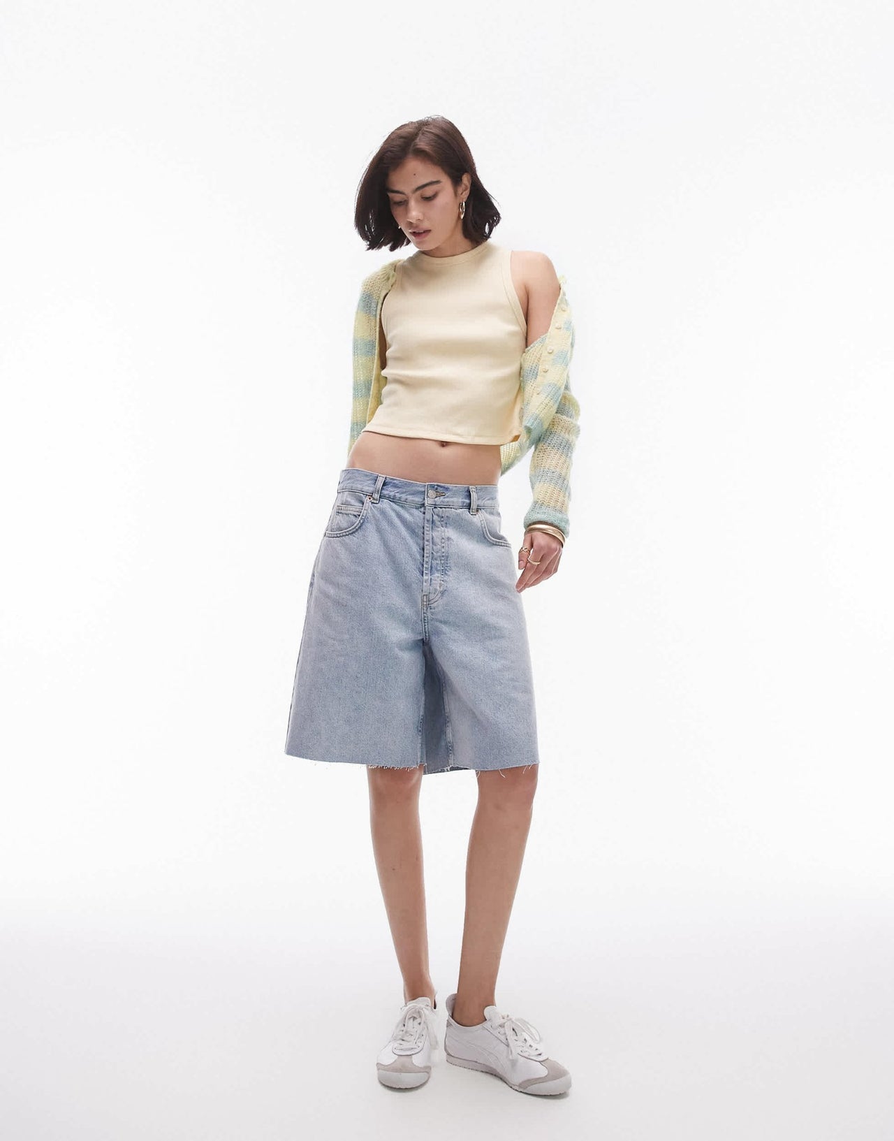 Topshop slim tank crop top in lemon - ASOS Sample Sale EU Store