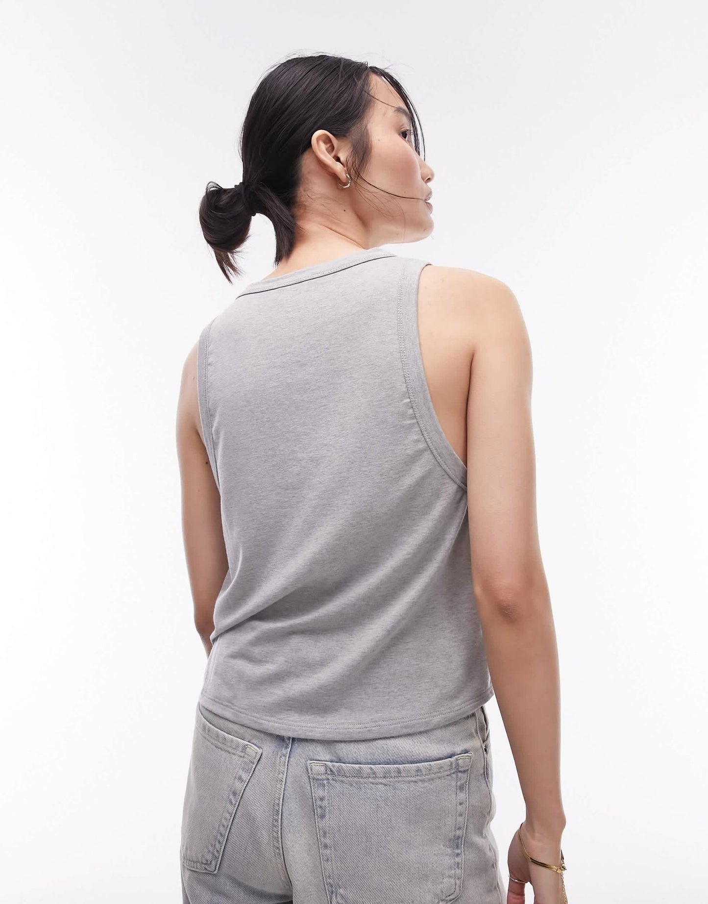 Topshop soft loose tank top in sage - ASOS Sample Sale EU Store