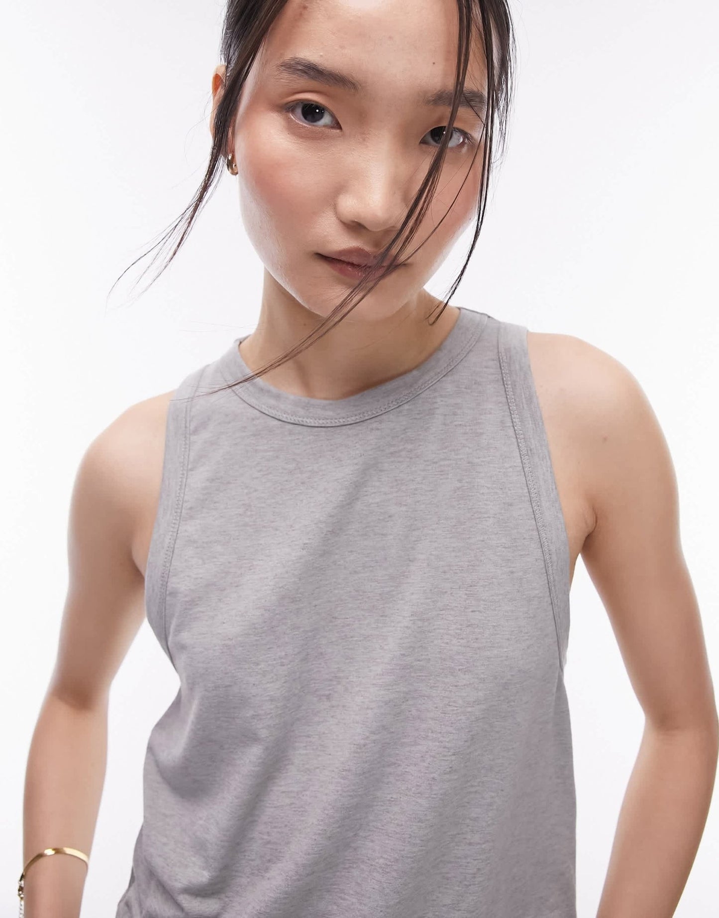 Topshop soft loose tank top in sage - ASOS Sample Sale EU Store