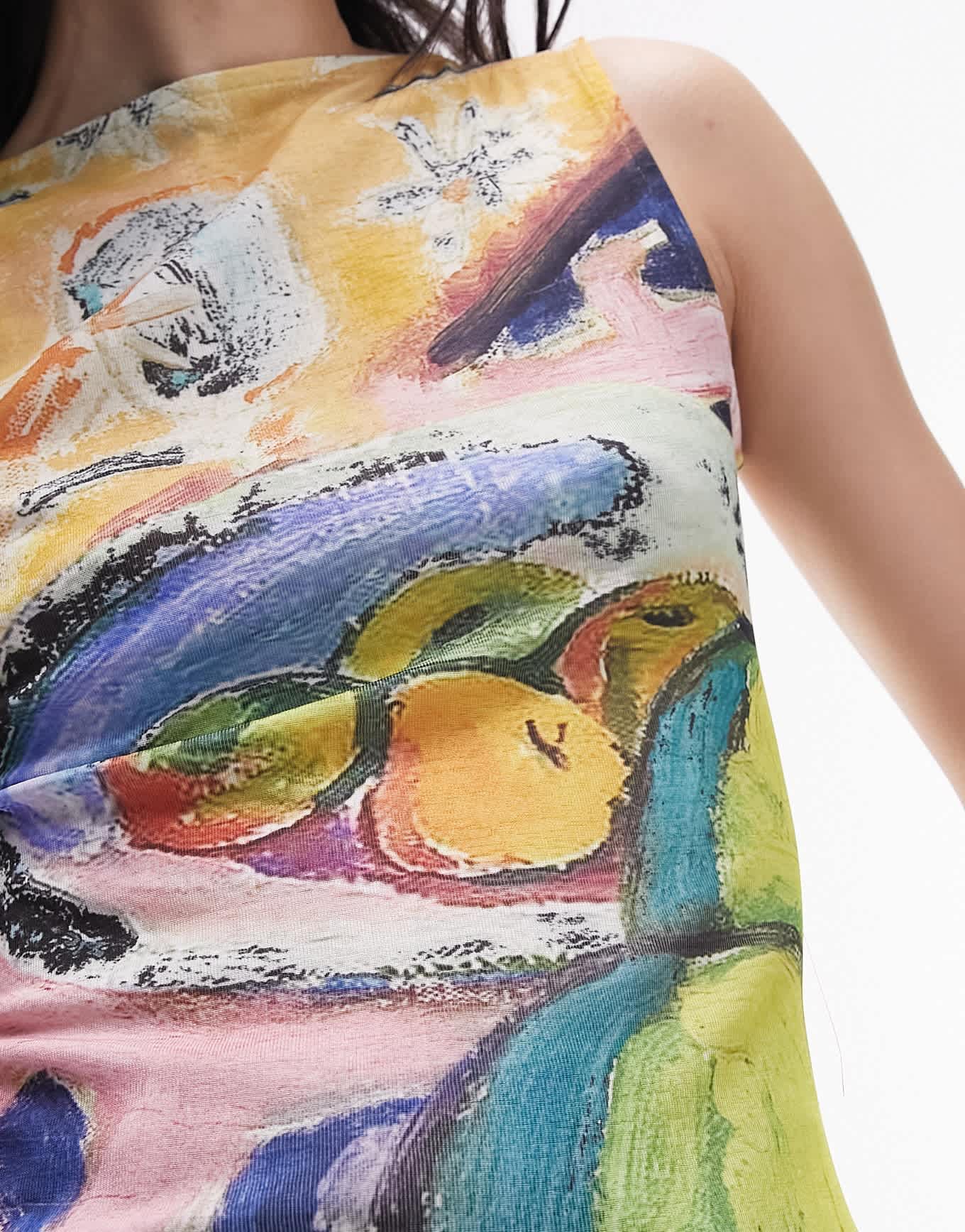 Topshop still life painted tank in ecru - ASOS Sample Sale EU Store