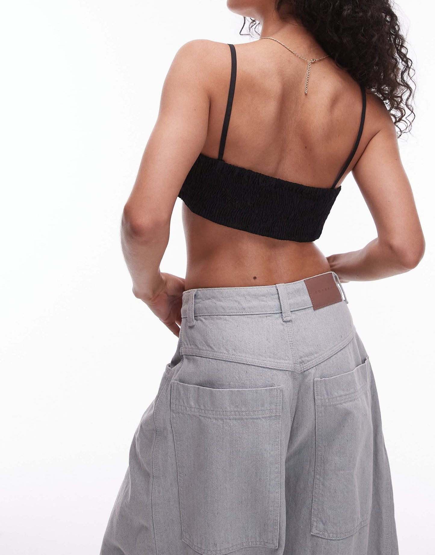 Topshop techy fabric bralet in black - ASOS Sample Sale EU Store