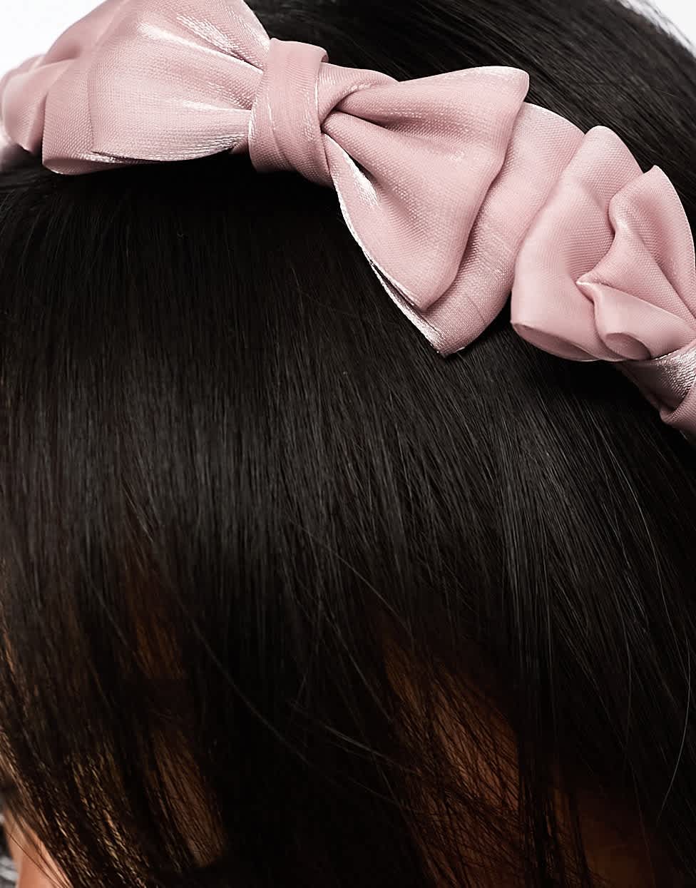 True Decadence bow detail organza headband in mauve - ASOS Sample Sale EU Store