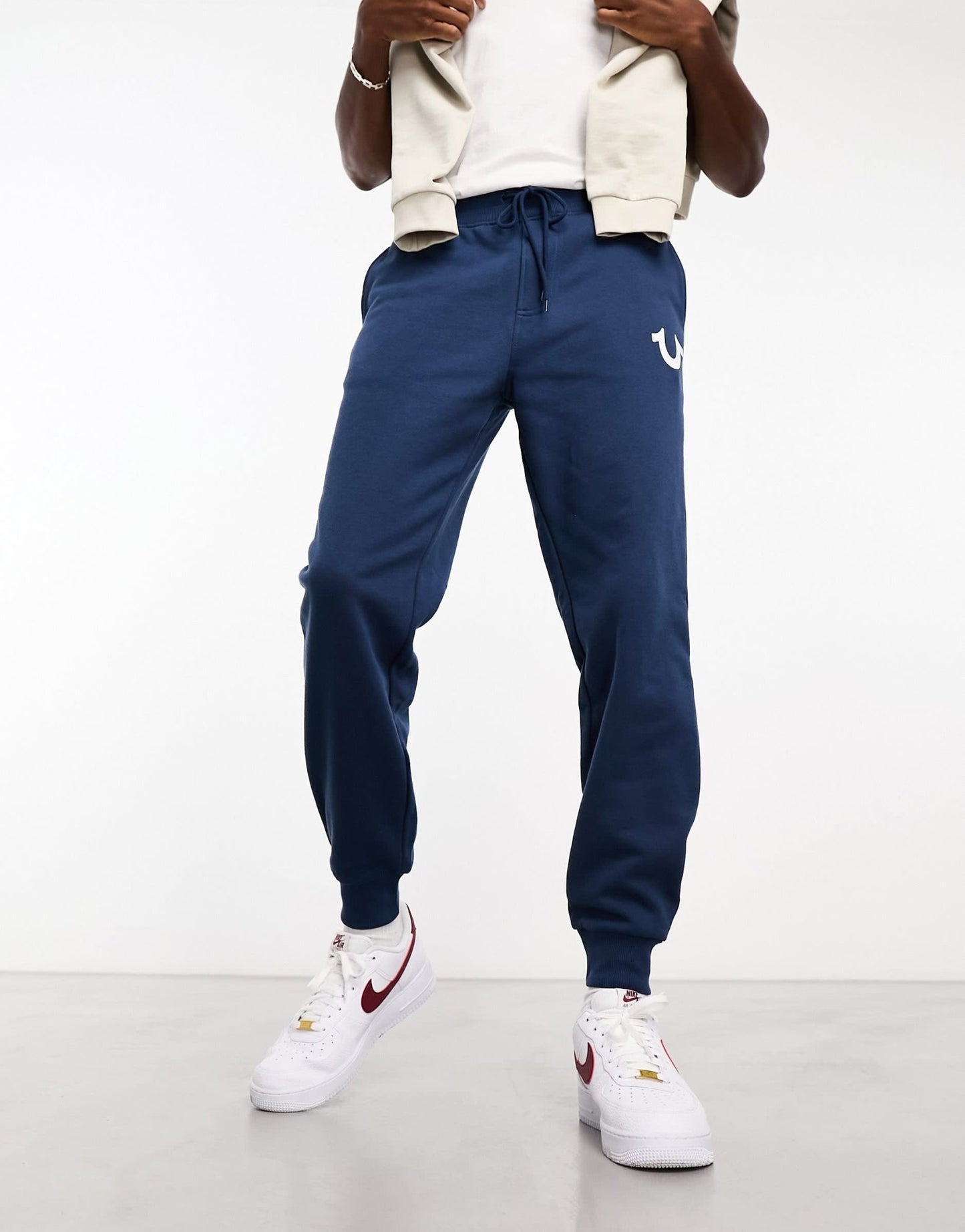 True Religion slim joggers in mid blue - ASOS Sample Sale EU Store