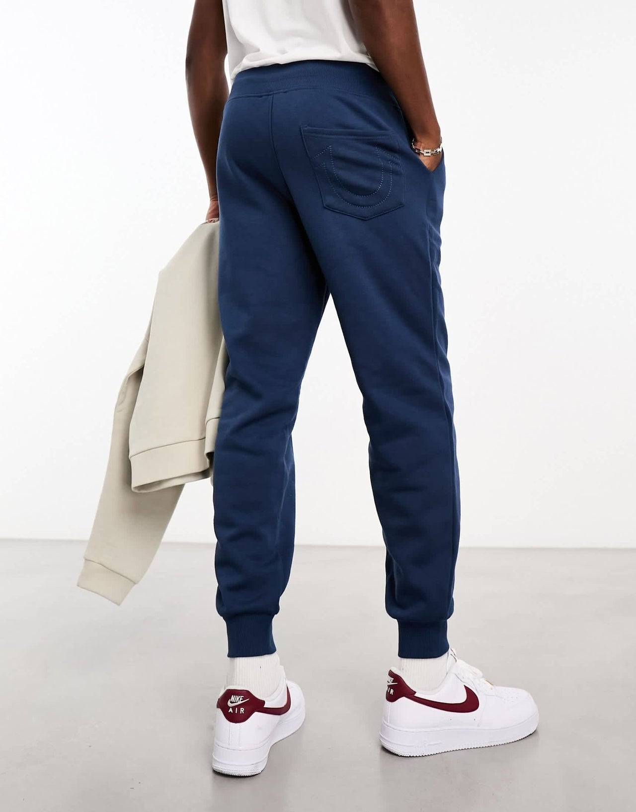 True Religion slim joggers in mid blue - ASOS Sample Sale EU Store