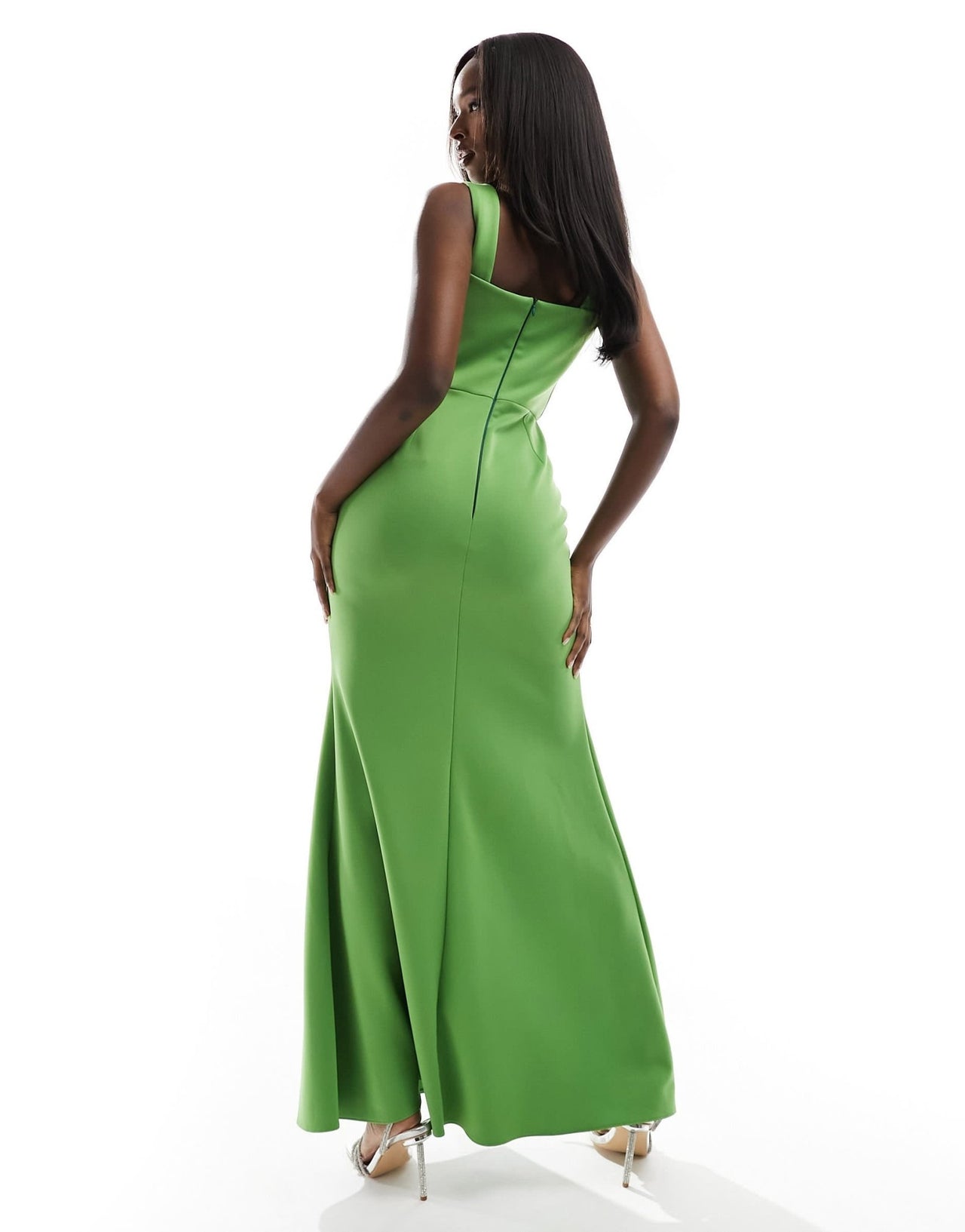 True Violet corset maxi dress with thigh split in green - ASOS Sample Sale EU Store