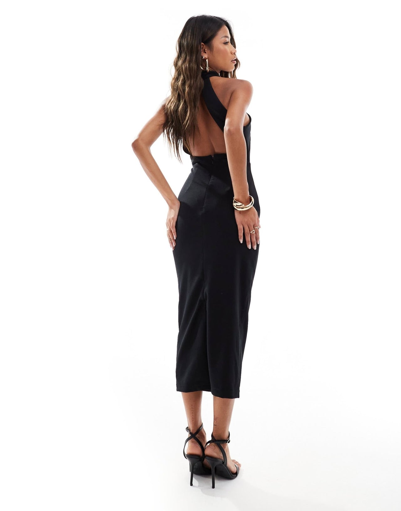 True Violet halter neck midi dress in black - ASOS Sample Sale EU Store